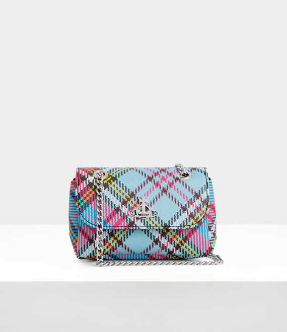 Vivienne Westwood Saffiano Small Purse With Chain in macandy tartan